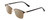 Profile View of Ernest Hemingway H4890 Designer Polarized Sunglasses with Custom Cut Amber Brown Lenses in Gloss Black/Shiny Gold Unisex Cateye Full Rim Stainless Steel 53 mm