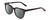 Profile View of Ernest Hemingway H4900 Designer Polarized Reading Sunglasses with Custom Cut Powered Smoke Grey Lenses in Gloss Black/Silver Accents Unisex Cateye Full Rim Acetate 52 mm