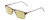 Profile View of Ernest Hemingway H4902 Designer Polarized Reading Sunglasses with Custom Cut Powered Sun Flower Yellow Lenses in Matte Satin Brown/Clear Crystal Mens Rectangle Full Rim Stainless Steel 57 mm