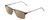 Profile View of Ernest Hemingway H4902 Designer Polarized Reading Sunglasses with Custom Cut Powered Amber Brown Lenses in Matte Satin Brown/Clear Crystal Mens Rectangle Full Rim Stainless Steel 57 mm