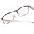 Close Up View of Ernest Hemingway H4902 Mens Semi-Rimless Eyeglasses in Matte Silver/Crystal 57mm