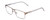 Profile View of Ernest Hemingway H4902 Designer Reading Eye Glasses with Custom Cut Powered Lenses in Matte Satin Silver/Clear Crystal Mens Rectangle Full Rim Stainless Steel 57 mm