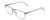 Profile View of Ernest Hemingway H4902 Designer Bi-Focal Prescription Rx Eyeglasses in Matte Satin Silver/Clear Crystal Mens Rectangle Full Rim Stainless Steel 57 mm
