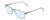 Profile View of Ernest Hemingway H4902 Designer Progressive Lens Blue Light Blocking Eyeglasses in Matte Satin Silver/Clear Crystal Mens Rectangle Full Rim Stainless Steel 57 mm