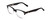 Profile View of Ernest Hemingway H4906 Designer Reading Eye Glasses with Custom Cut Powered Lenses in Gloss Black Clear Crystal 2 Tone/Silver Studs Unisex Cateye Full Rim Acetate 51 mm