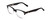 Profile View of Ernest Hemingway H4906 Designer Bi-Focal Prescription Rx Eyeglasses in Gloss Black Clear Crystal 2 Tone/Silver Studs Unisex Cateye Full Rim Acetate 51 mm