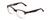 Profile View of Ernest Hemingway H4906 Designer Bi-Focal Prescription Rx Eyeglasses in Auburn Brown Tortoise Havana Clear Crystal 2 Tone/Gold Studs Unisex Cateye Full Rim Acetate 51 mm