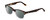 Profile View of Ernest Hemingway H4906 Designer Polarized Reading Sunglasses with Custom Cut Powered Smoke Grey Lenses in Auburn Brown Tortoise Havana Clear Crystal 2 Tone/Gold Studs Unisex Cateye Full Rim Acetate 51 mm