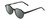 Profile View of Ernest Hemingway H4907 Designer Polarized Sunglasses with Custom Cut Smoke Grey Lenses in Jade Green Ladies Round Full Rim Acetate 48 mm