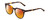 Profile View of Ernest Hemingway H4900 Designer Polarized Sunglasses with Custom Cut Red Mirror Lenses in Gloss Brown Amber Tortoise Havana/Silver Accents Unisex Cateye Full Rim Acetate 52 mm