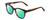 Profile View of Ernest Hemingway H4901 Designer Polarized Reading Sunglasses with Custom Cut Powered Green Mirror Lenses in Shiny Auburn Brown Tortoise Havana Ladies Cateye Full Rim Acetate 51 mm