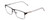 Profile View of Ernest Hemingway H4902 Designer Reading Eye Glasses with Custom Cut Powered Lenses in Matte Satin Black/Clear Crystal Mens Rectangle Full Rim Stainless Steel 57 mm