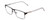 Profile View of Ernest Hemingway H4902 Designer Progressive Lens Prescription Rx Eyeglasses in Matte Satin Black/Clear Crystal Mens Rectangle Full Rim Stainless Steel 57 mm