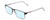 Profile View of Ernest Hemingway H4902 Designer Blue Light Blocking Eyeglasses in Matte Satin Black/Clear Crystal Mens Rectangle Full Rim Stainless Steel 57 mm