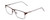 Profile View of Ernest Hemingway H4902 Designer Reading Eye Glasses with Custom Cut Powered Lenses in Matte Satin Brown/Clear Crystal Mens Rectangle Full Rim Stainless Steel 57 mm