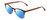 Profile View of Ernest Hemingway H4873 Designer Polarized Sunglasses with Custom Cut Blue Mirror Lenses in Claret Red Fade Unisex Cateye Full Rim Acetate 51 mm