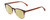 Profile View of Ernest Hemingway H4873 Designer Polarized Reading Sunglasses with Custom Cut Powered Sun Flower Yellow Lenses in Claret Red Fade Unisex Cateye Full Rim Acetate 51 mm