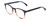 Profile View of Ernest Hemingway H4873 Designer Single Vision Prescription Rx Eyeglasses in Navy Blue Fade Unisex Cateye Full Rim Acetate 51 mm