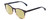 Profile View of Ernest Hemingway H4873 Designer Polarized Reading Sunglasses with Custom Cut Powered Sun Flower Yellow Lenses in Navy Blue Fade Unisex Cateye Full Rim Acetate 51 mm