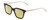 Profile View of Ernest Hemingway H4875 Designer Polarized Reading Sunglasses with Custom Cut Powered Sun Flower Yellow Lenses in Gloss Black Amber Brown Tortoise Havana Layered/Patterned Gold Accent Unisex Cateye Full Rim Acetate 48 mm