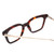 Close Up View of Ernest Hemingway H4875 Designer Reading Eye Glasses with Custom Cut Powered Lenses in Gloss Auburn Brown Tortoise Havana/Patterned Gold Accent Unisex Cateye Full Rim Acetate 48 mm