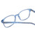 Close Up View of Ernest Hemingway 4876 Unisex Cateye Eyeglasses in Shiny Blue Crystal/Silver 53mm