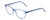 Profile View of Ernest Hemingway H4876 Designer Reading Eye Glasses with Custom Cut Powered Lenses in Shiny Blue Crystal/Silver Accents Unisex Cateye Full Rim Acetate 53 mm