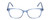 Front View of Ernest Hemingway H4876 Designer Reading Eye Glasses with Custom Cut Powered Lenses in Shiny Blue Crystal/Silver Accents Unisex Cateye Full Rim Acetate 53 mm