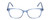 Front View of Ernest Hemingway H4876 Designer Single Vision Prescription Rx Eyeglasses in Shiny Blue Crystal/Silver Accents Unisex Cateye Full Rim Acetate 53 mm
