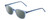 Profile View of Ernest Hemingway H4876 Designer Polarized Sunglasses with Custom Cut Smoke Grey Lenses in Shiny Blue Crystal/Silver Accents Unisex Cateye Full Rim Acetate 53 mm