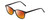 Profile View of Ernest Hemingway H4876 Designer Polarized Sunglasses with Custom Cut Red Mirror Lenses in Gloss Black/Silver Accents Unisex Cateye Full Rim Acetate 53 mm