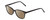 Profile View of Ernest Hemingway H4876 Designer Polarized Sunglasses with Custom Cut Amber Brown Lenses in Gloss Black/Silver Accents Unisex Cateye Full Rim Acetate 53 mm
