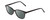 Profile View of Ernest Hemingway H4876 Designer Polarized Reading Sunglasses with Custom Cut Powered Smoke Grey Lenses in Gloss Black/Silver Accents Unisex Cateye Full Rim Acetate 53 mm