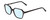 Profile View of Ernest Hemingway H4872 Designer Blue Light Blocking Eyeglasses in Gloss Black/Silver Accents Unisex Square Full Rim Acetate 50 mm