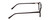 Side View of Ernest Hemingway H4872 Designer Blue Light Blocking Eyeglasses in Gloss Black/Silver Accents Unisex Square Full Rim Acetate 50 mm