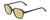 Profile View of Ernest Hemingway H4872 Designer Polarized Reading Sunglasses with Custom Cut Powered Sun Flower Yellow Lenses in Gloss Black/Silver Accents Unisex Square Full Rim Acetate 50 mm