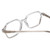 Close Up View of Ernest Hemingway 4872 Unisex Square Eyeglasses Clear Crystal/Silver Glitter 50mm