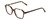 Profile View of Ernest Hemingway H4872 Designer Reading Eye Glasses with Custom Cut Powered Lenses in Brown Amber Tortoise Havana/Silver Accent Unisex Square Full Rim Acetate 50 mm