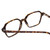 Close Up View of Ernest Hemingway H4872 Designer Progressive Lens Prescription Rx Eyeglasses in Brown Amber Tortoise Havana/Silver Accent Unisex Square Full Rim Acetate 50 mm