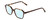Profile View of Ernest Hemingway H4872 Designer Blue Light Blocking Eyeglasses in Brown Amber Tortoise Havana/Silver Accent Unisex Square Full Rim Acetate 50 mm