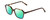 Profile View of Ernest Hemingway H4872 Designer Polarized Reading Sunglasses with Custom Cut Powered Green Mirror Lenses in Brown Amber Tortoise Havana/Silver Accent Unisex Square Full Rim Acetate 50 mm