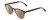 Profile View of Ernest Hemingway H4873 Designer Polarized Sunglasses with Custom Cut Amber Brown Lenses in Brown Fade Unisex Cateye Full Rim Acetate 51 mm