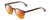 Profile View of Ernest Hemingway H4873 Designer Polarized Sunglasses with Custom Cut Red Mirror Lenses in Brown Fade Unisex Cateye Full Rim Acetate 51 mm