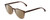 Profile View of Ernest Hemingway H4873 Designer Polarized Reading Sunglasses with Custom Cut Powered Amber Brown Lenses in Brown Fade Unisex Cateye Full Rim Acetate 51 mm