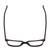 Top View of Ernest Hemingway H4868 Designer Reading Eye Glasses with Custom Cut Powered Lenses in Gloss Black/Silver Accents Unisex Cateye Full Rim Acetate 52 mm
