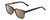 Profile View of Ernest Hemingway H4868 Designer Polarized Sunglasses with Custom Cut Amber Brown Lenses in Gloss Black/Silver Accents Unisex Cateye Full Rim Acetate 52 mm