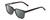 Profile View of Ernest Hemingway H4868 Designer Polarized Sunglasses with Custom Cut Smoke Grey Lenses in Gloss Black/Silver Accents Unisex Cateye Full Rim Acetate 52 mm