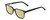 Profile View of Ernest Hemingway H4868 Designer Polarized Reading Sunglasses with Custom Cut Powered Sun Flower Yellow Lenses in Gloss Black/Silver Accents Unisex Cateye Full Rim Acetate 52 mm