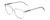 Profile View of Ernest Hemingway H4868 Designer Reading Eye Glasses with Custom Cut Powered Lenses in Clear Crystal/Silver Glitter Accent Unisex Cateye Full Rim Acetate 52 mm