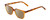 Profile View of Ernest Hemingway H4868 Designer Polarized Sunglasses with Custom Cut Amber Brown Lenses in Demi-Tortoise Havana Blonde/Silver Accent Unisex Cateye Full Rim Acetate 52 mm